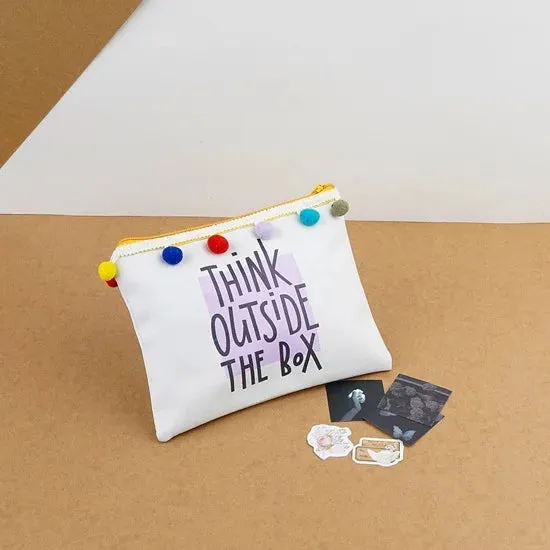 Canvas Stationery and Makeup Pouch