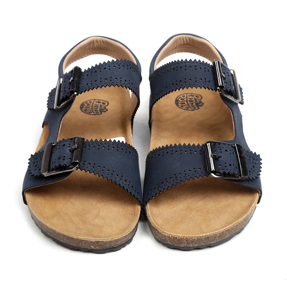 Casual Buckle Sandal For Boys - Navy