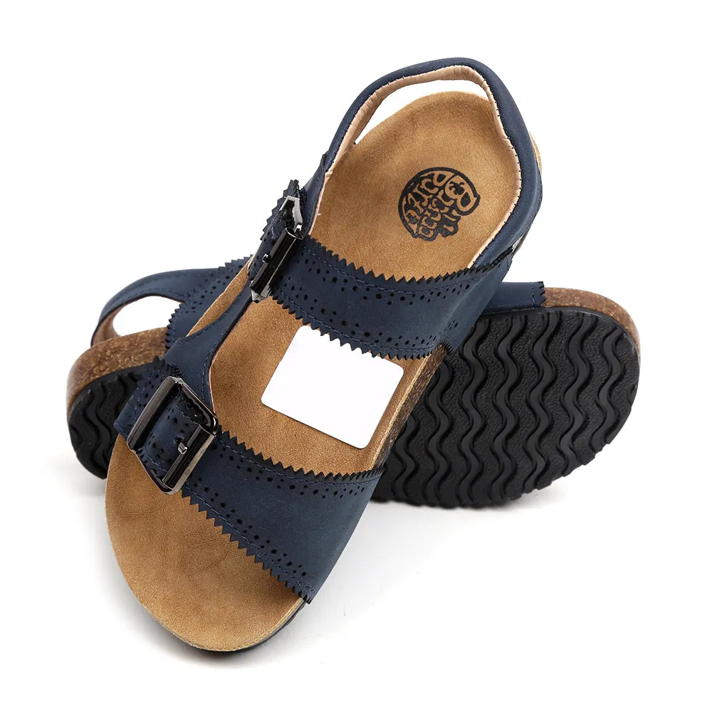 Casual Buckle Sandal For Boys - Navy