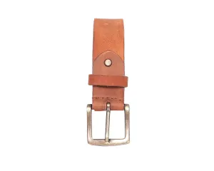 Celtic Premium Tan Leather Belt With Golden Buckle, Art: LB-823