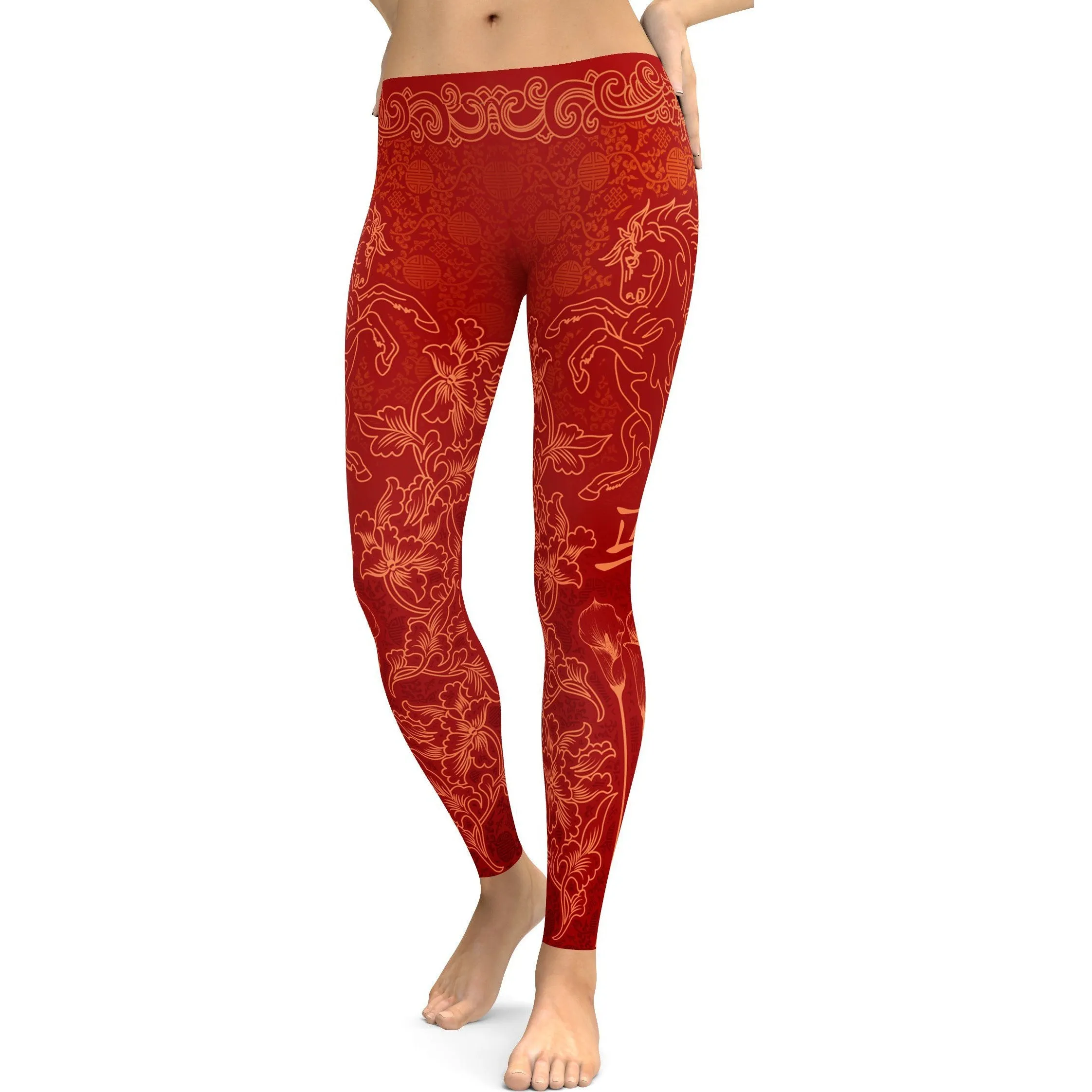 Chinese Zodiac Horse Leggings