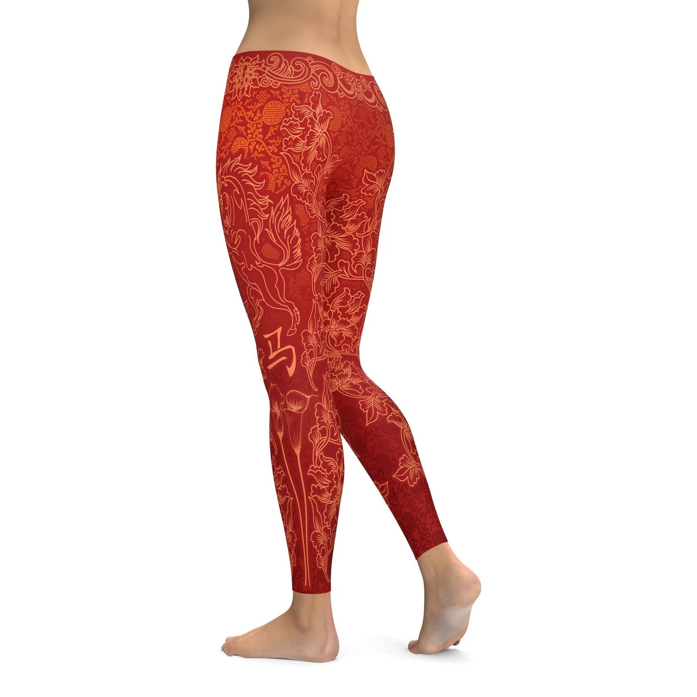 Chinese Zodiac Horse Leggings