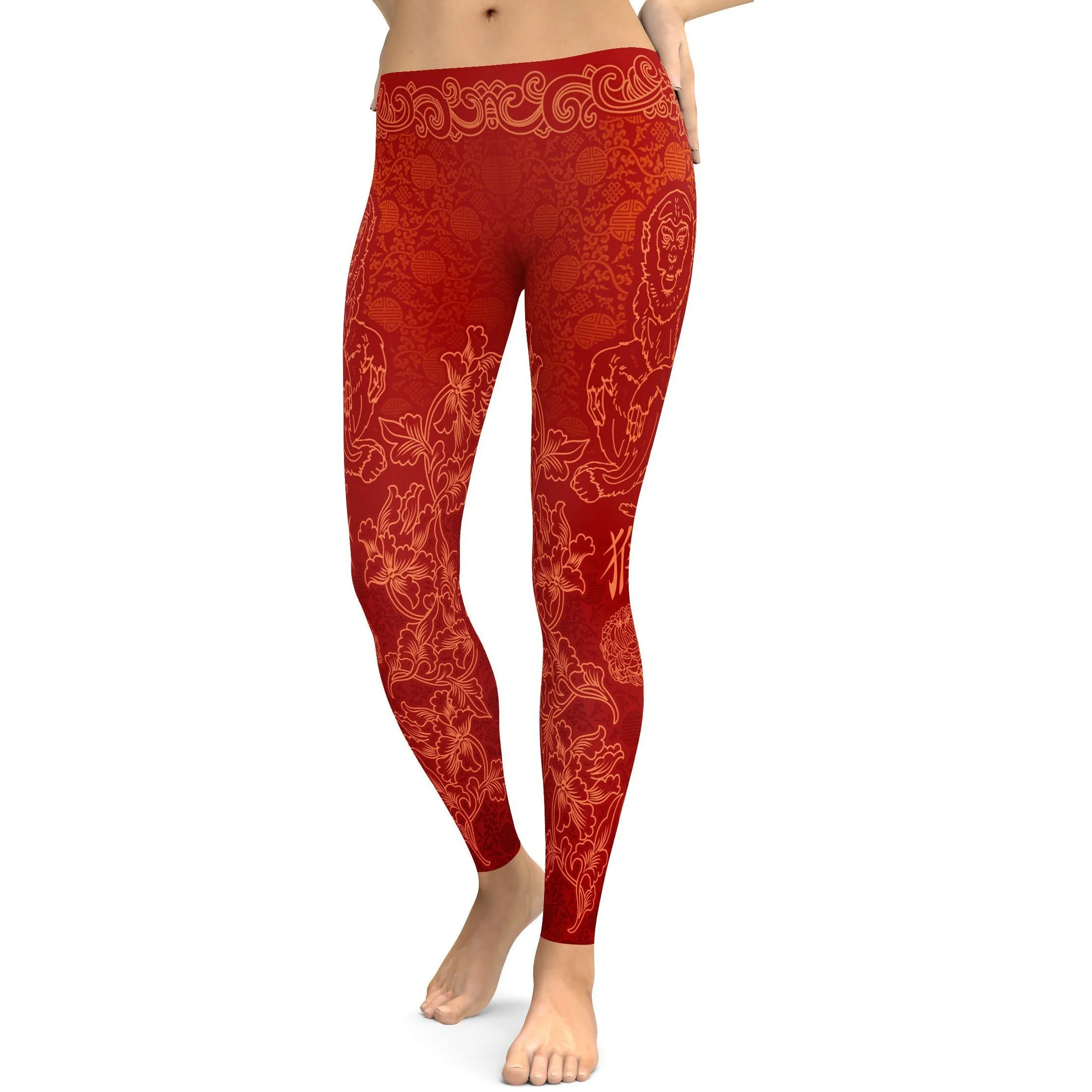 Chinese Zodiac Monkey Leggings