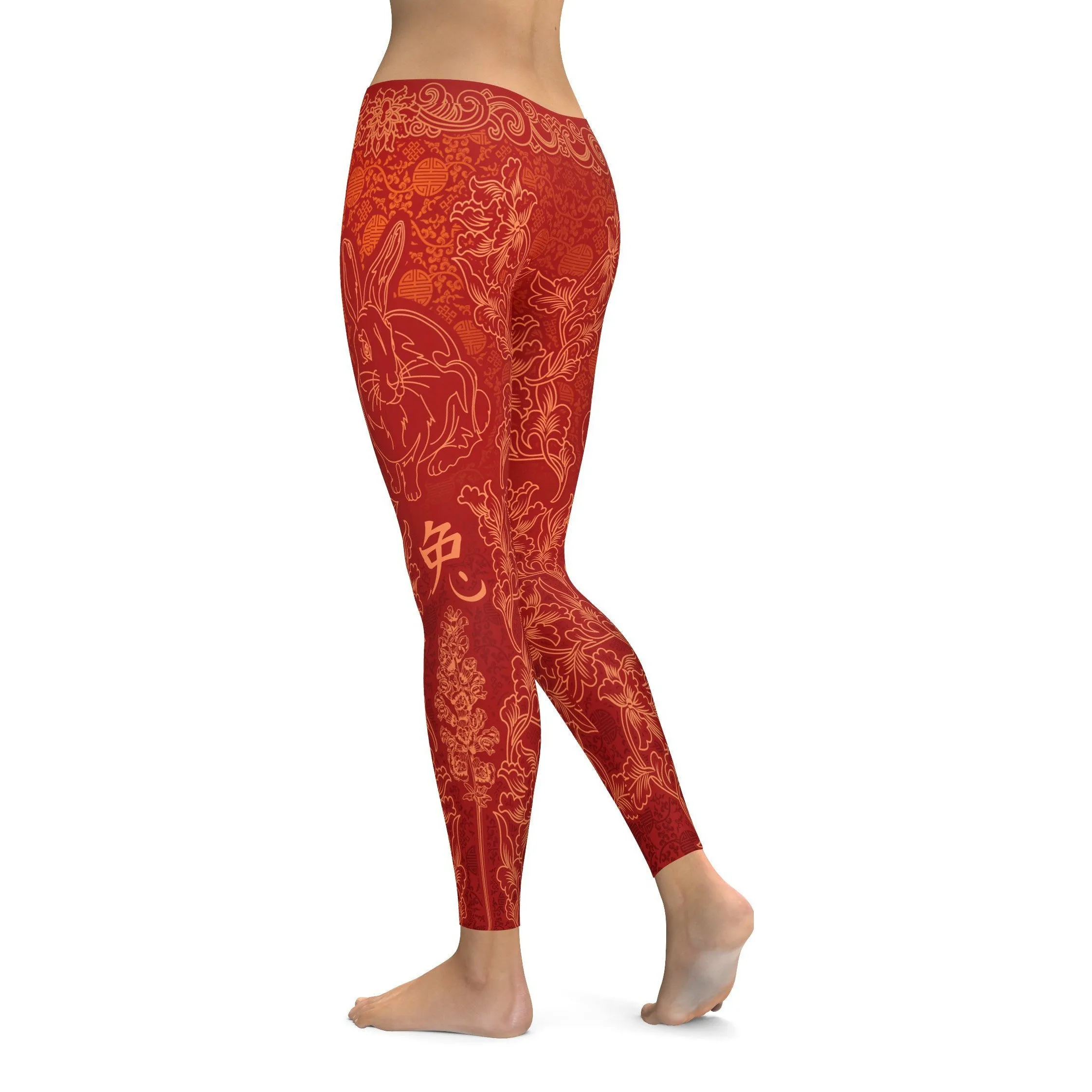 Chinese Zodiac Rabbit Leggings