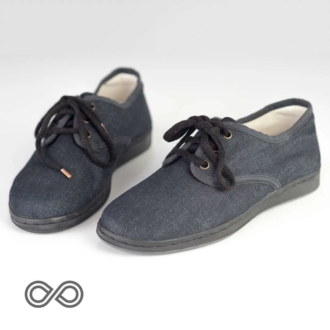 CITY SLICKER Organic Cotton Denim Shoes (Unisex) (Handmade)