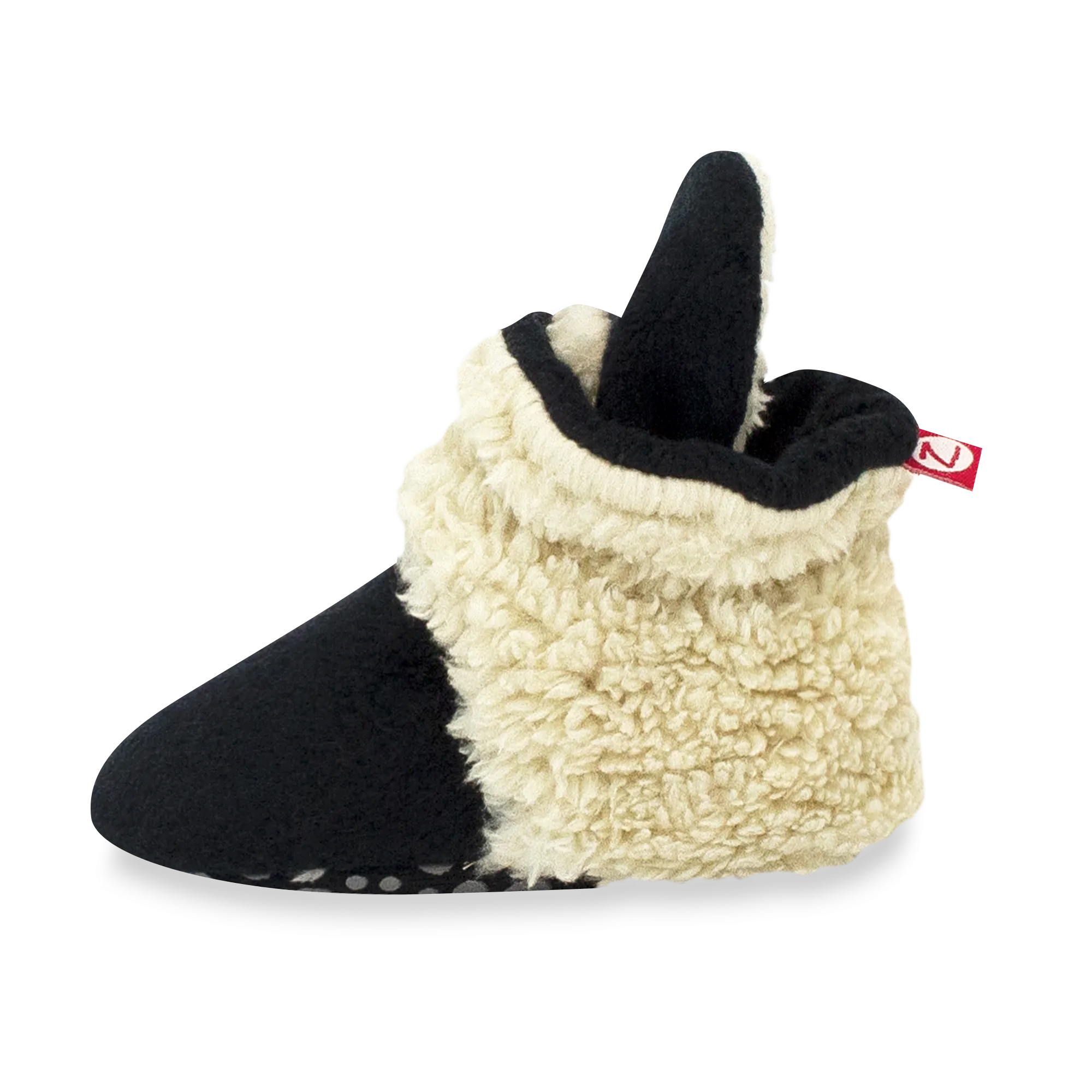 Cozie Furry Gripper Baby Bootie - Black