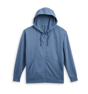 Cozy Luxe Full Zip Hoodie - Blue Haze