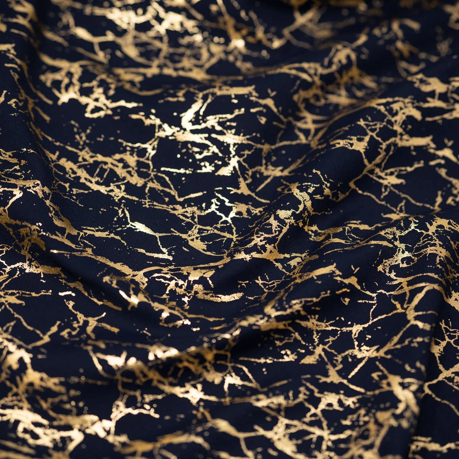 Cracked Foil Printed Microflex Fabric | Blue Moon Fabrics