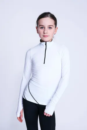 Desire Half-Zip Top in White