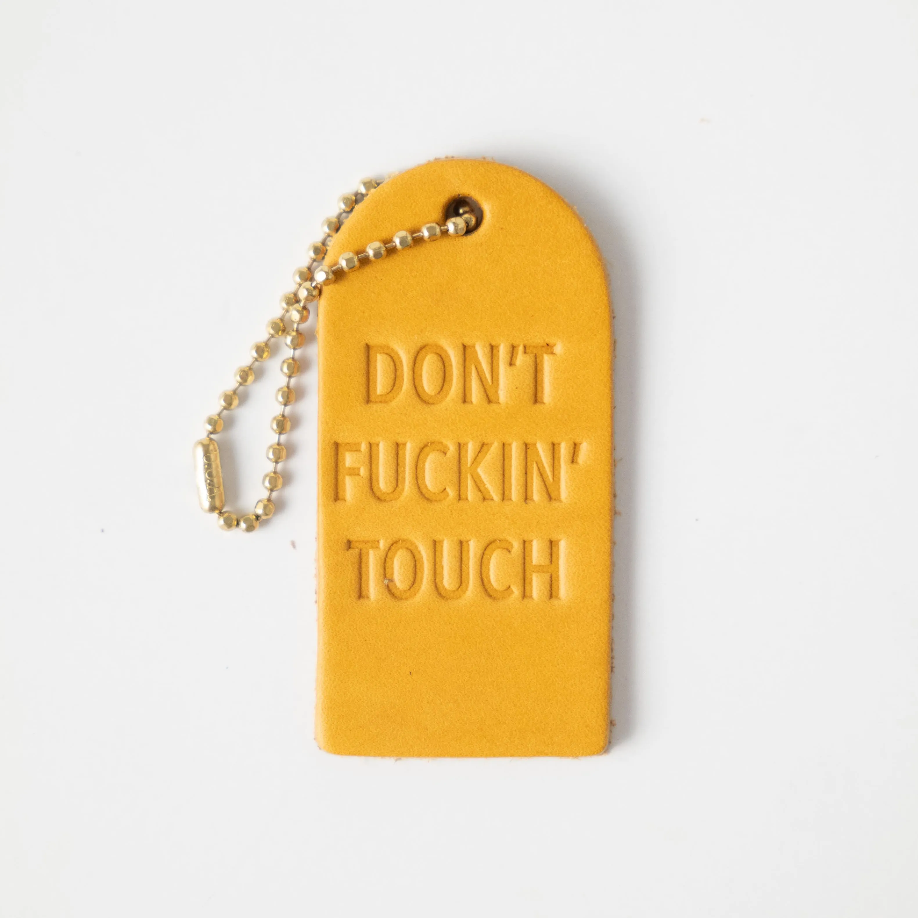 Don't F*ckin' Touch Mini Leather Tag