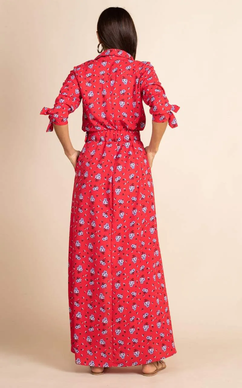 Dove Dress | Dancing Leopard (Red Daisy)