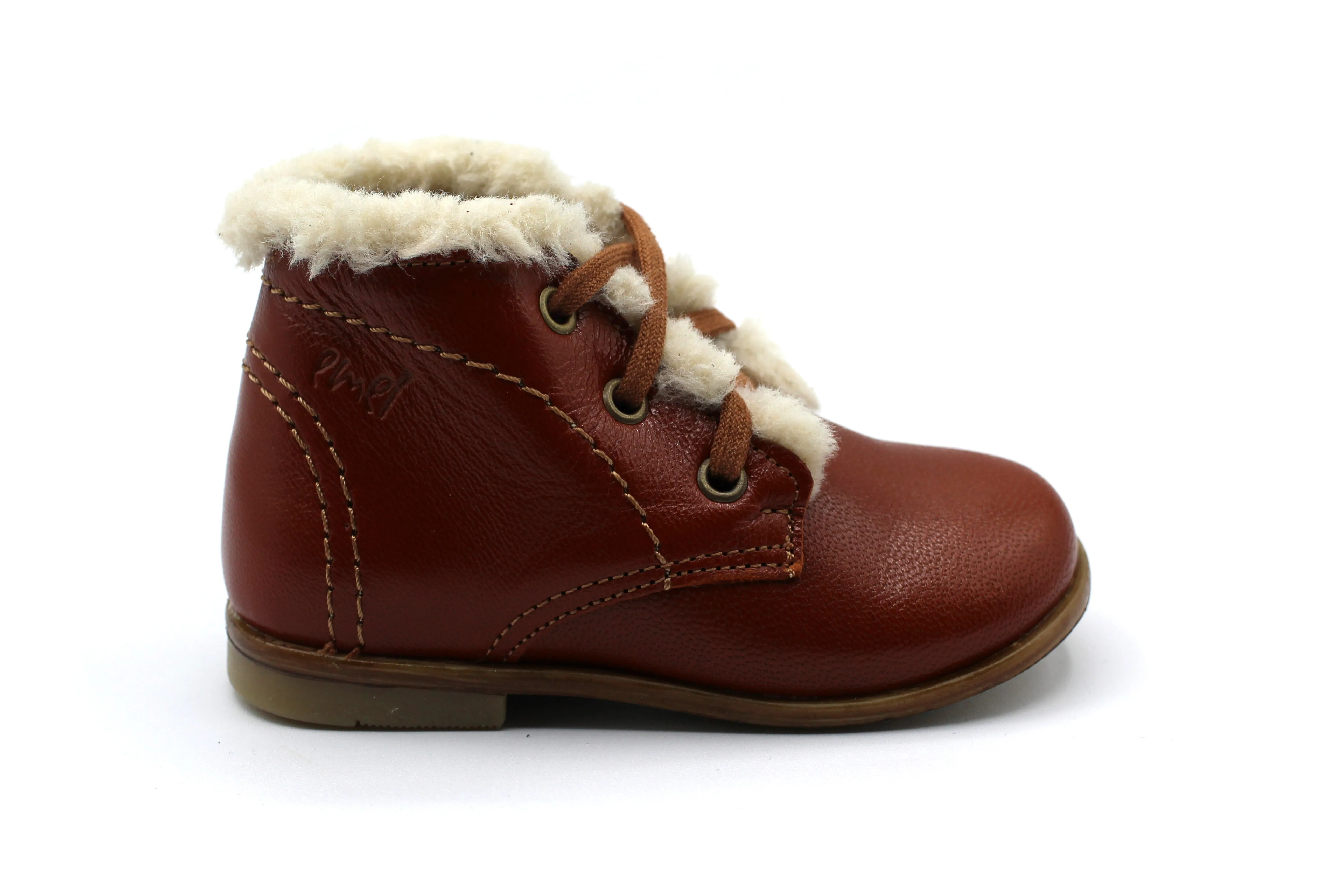 Emel Cognac Sherpa Bootie