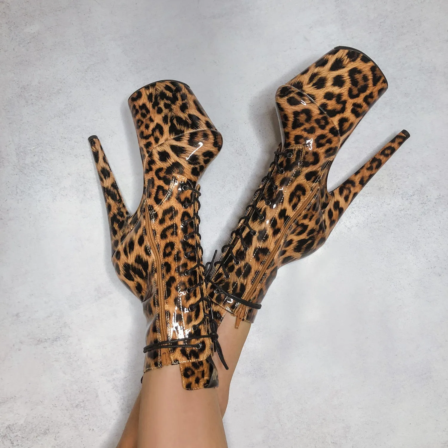 Empire Kicks Booties - Leopard - 8 INCH