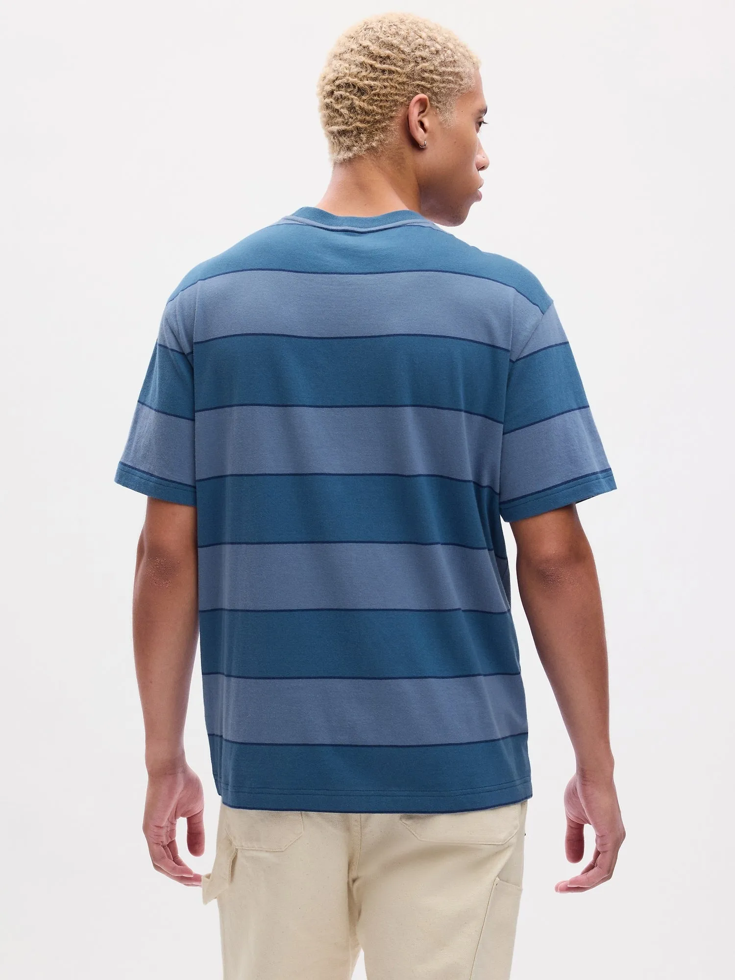 Everyday Soft Stripe Pocket T-Shirt