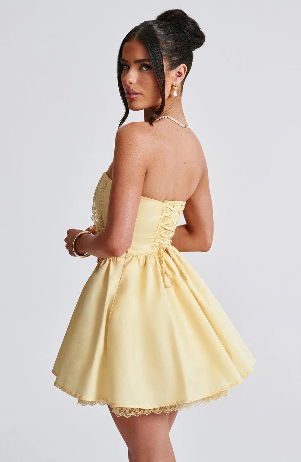 Evie Mini Dress - Lemon