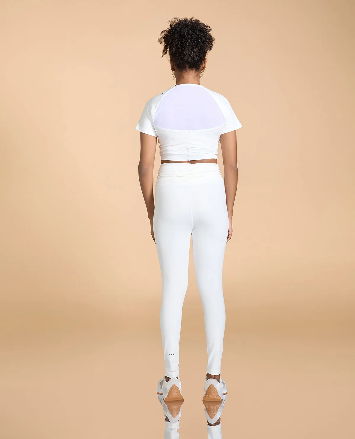 Feather Feel Ruched Crop Top and Leggings