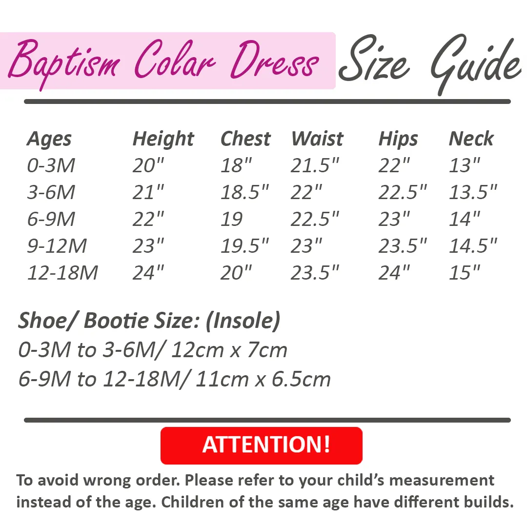 Five(5) Pieces Baptism Colar Dress