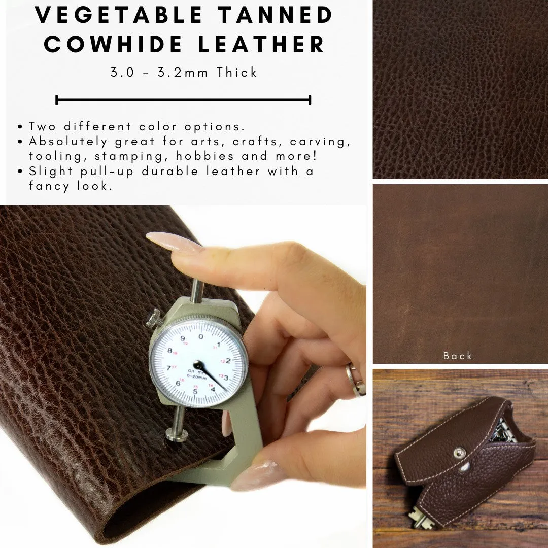 Genuine Leather Tooling & Crafting Sheets | Full Grain Cowhide (3.20mm) | Arizona Brown