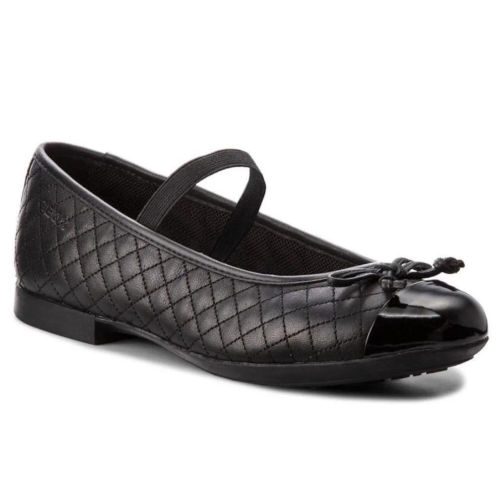 Geox Girl's Jr Plie Black Quilt (Sizes 35-38)