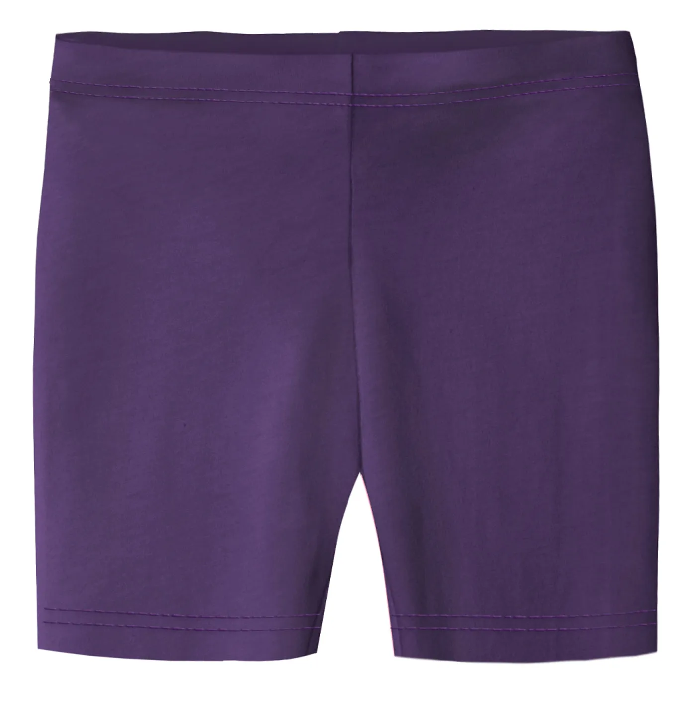 Girls Soft 100% Cotton Bike Shorts | Purple