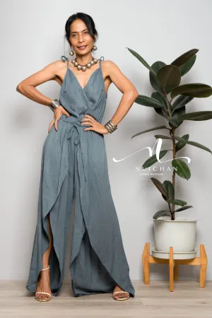 Grey Cotton jumpsuit