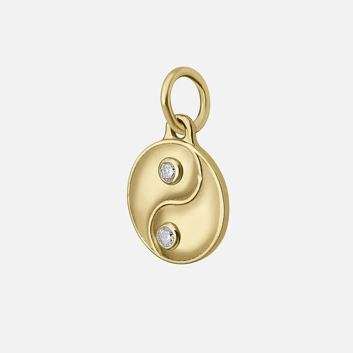 Harmony Domed Diamond Yin Yang Pendant, Mini