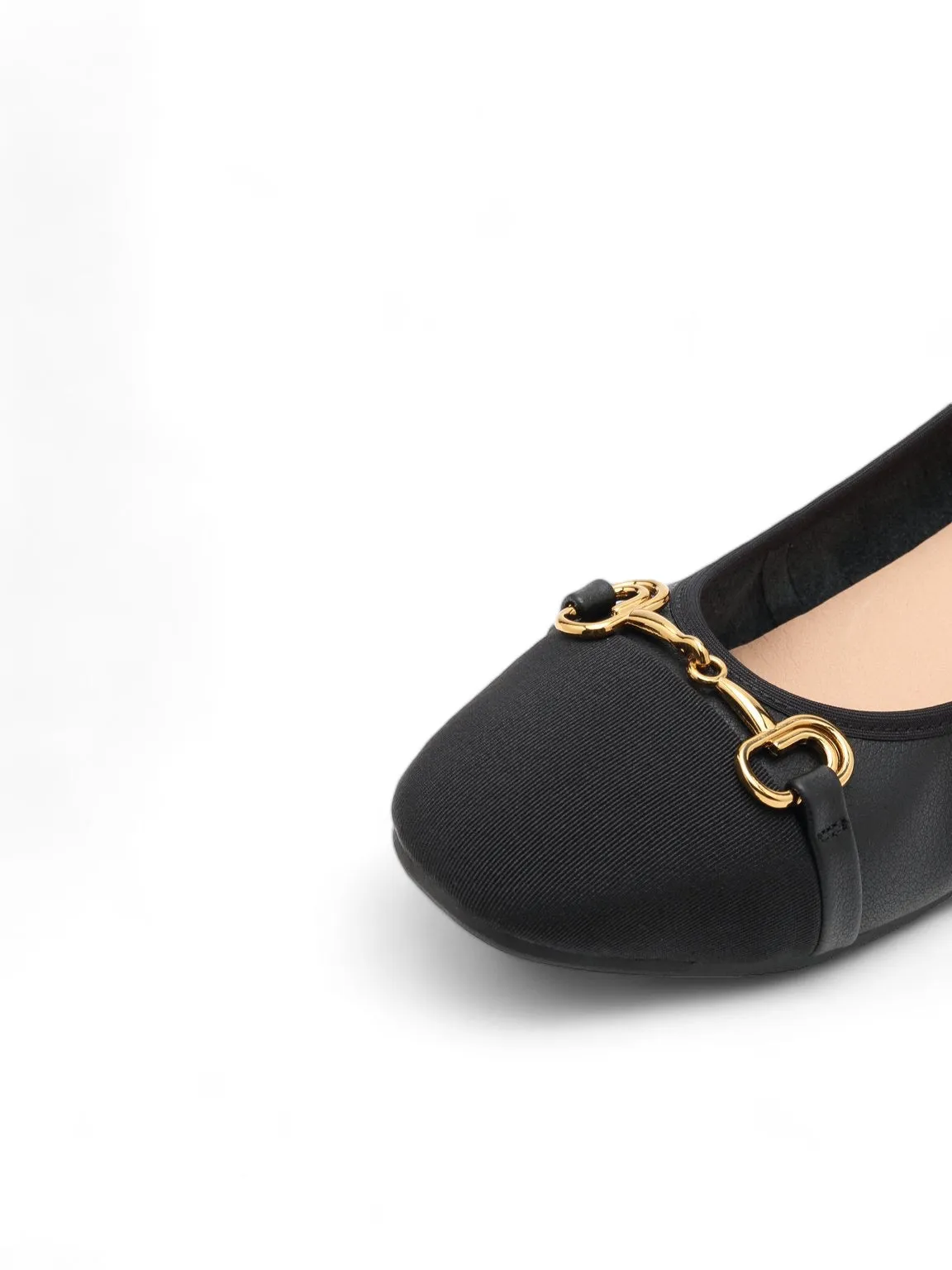 Horsbit Two-tone Ballerina Flats