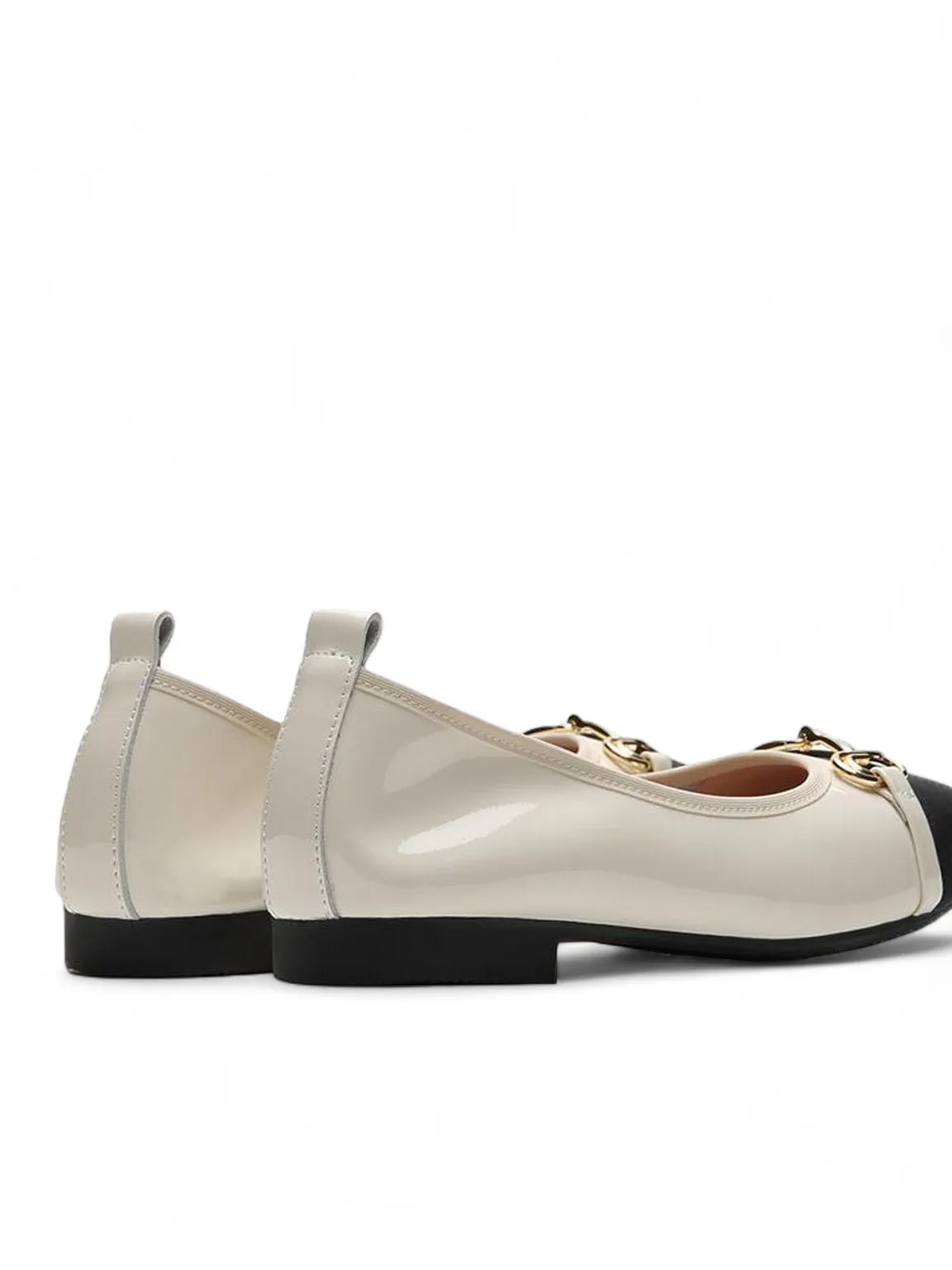 Horsbit Two-tone Ballerina Flats