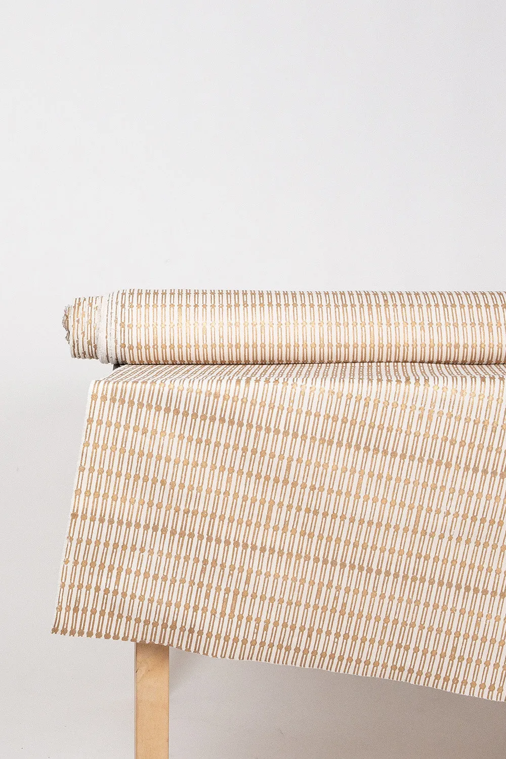 Jacobsen Cotton In Natural And Metallic Gold