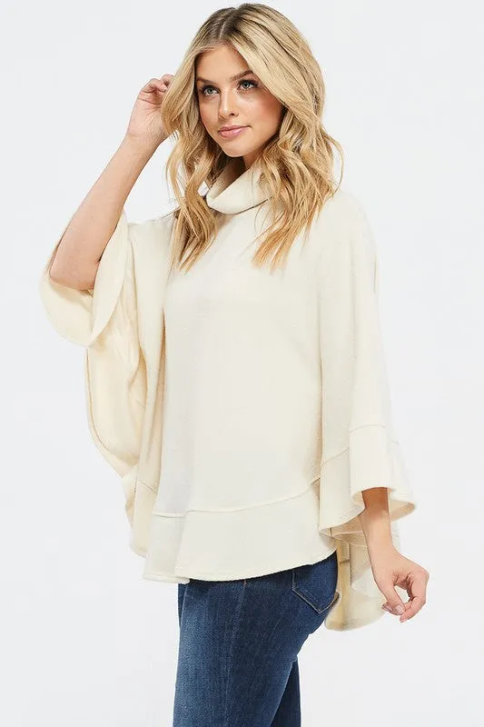 Jaia Cream Dressy Poncho