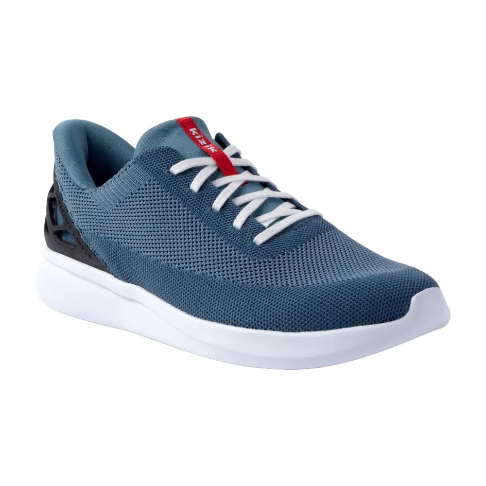 Kizik Big Kids Athens Hands-Free Knit Sneaker Deep Sea