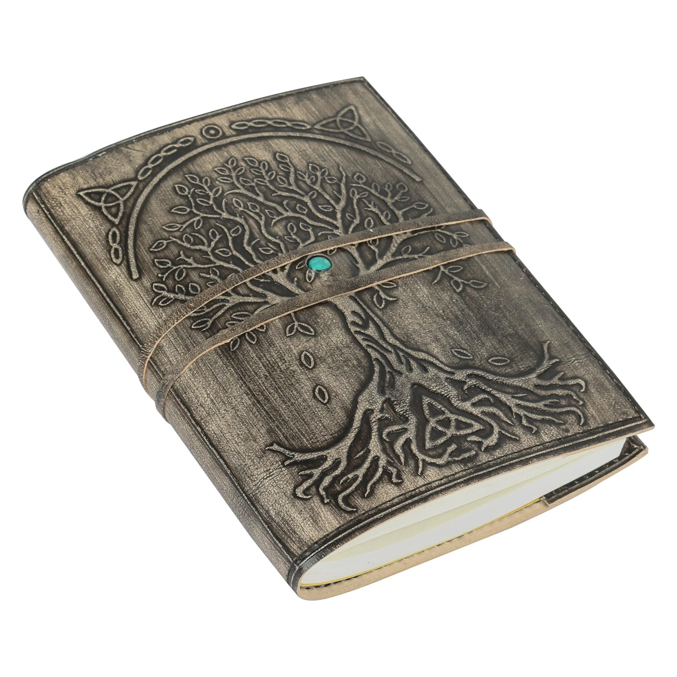 Leather Journal Refillable Lined Paper Tree of Life Handmade/Writing Notebook Diary/Bound Daily Notepad for Men & Women, Writing pad Gift for Artist, Sketch (8x6 Vintage Finish)