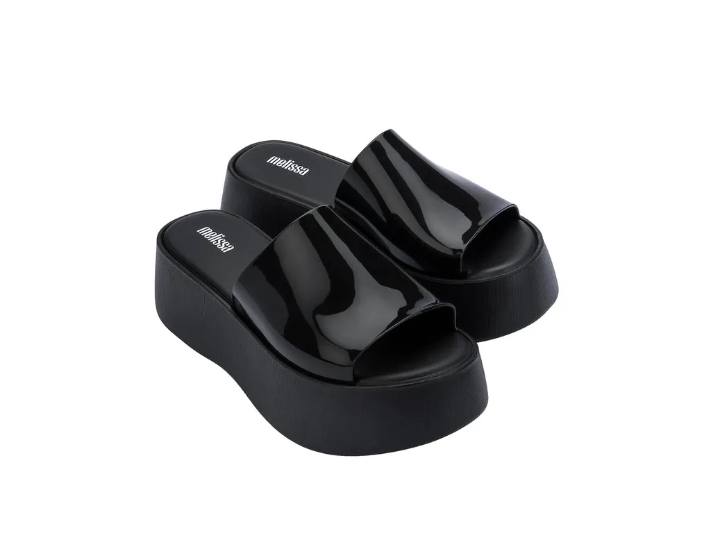 MelIssa Becky AD Platform Heel Black Slides For Women