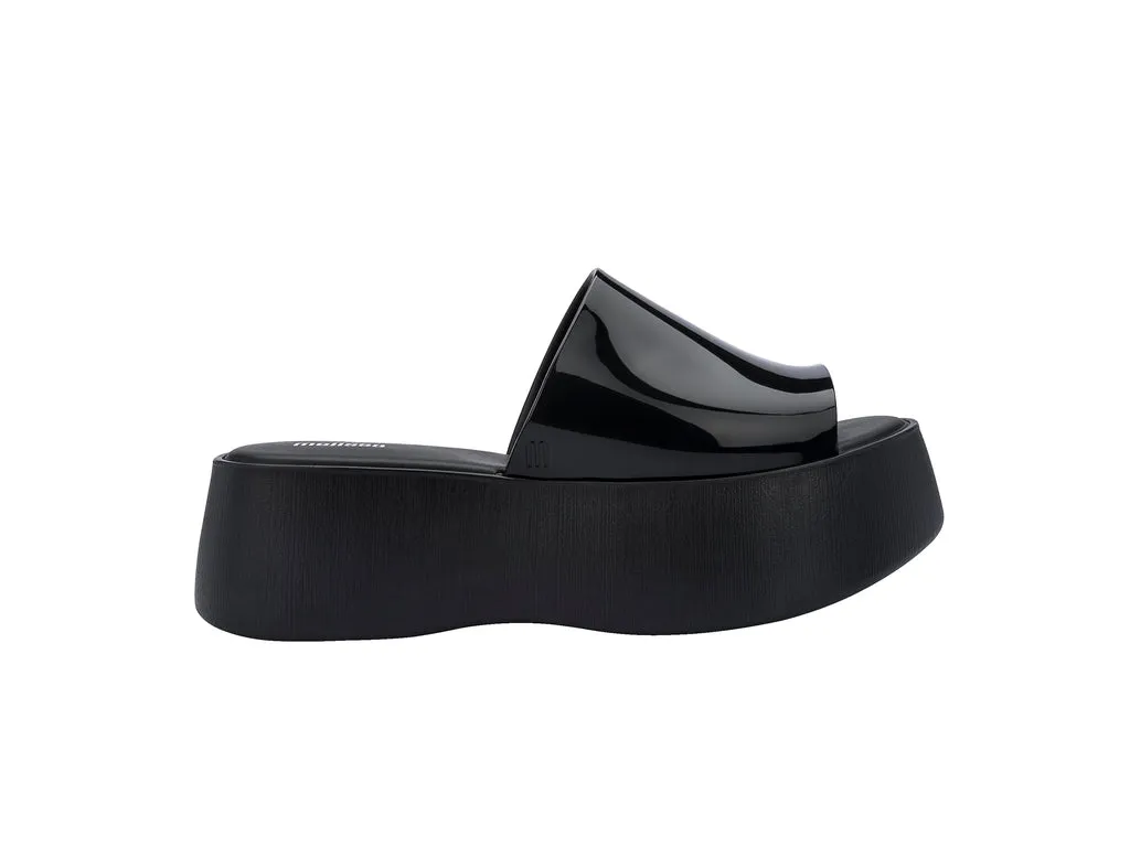 MelIssa Becky AD Platform Heel Black Slides For Women