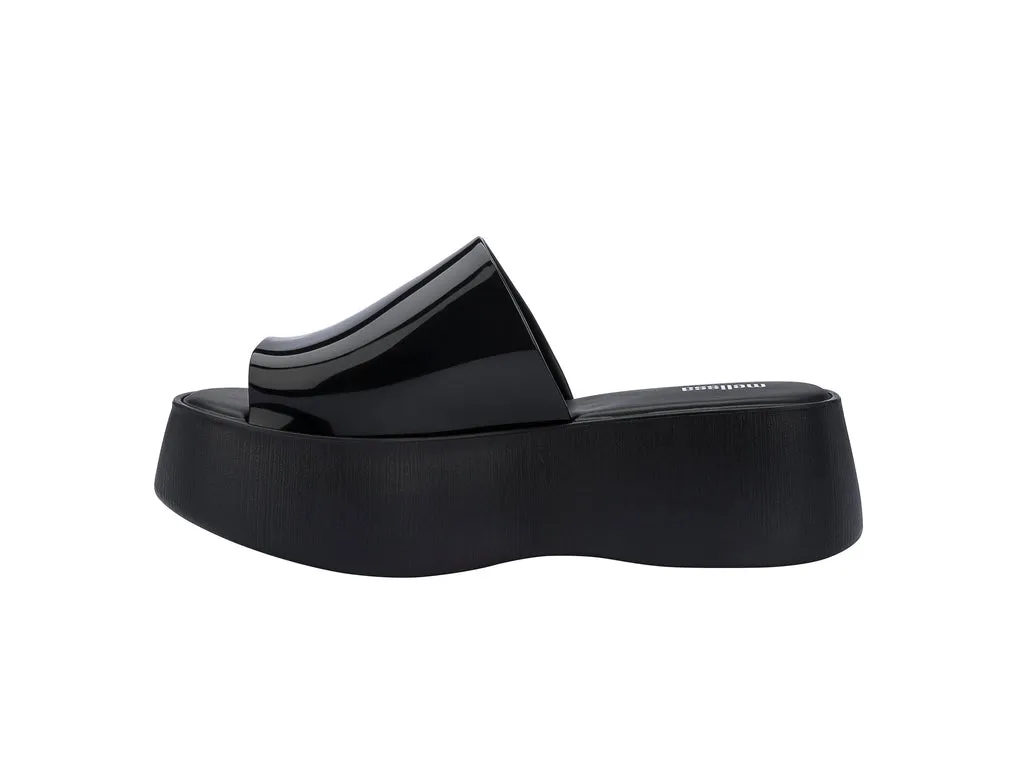 MelIssa Becky AD Platform Heel Black Slides For Women