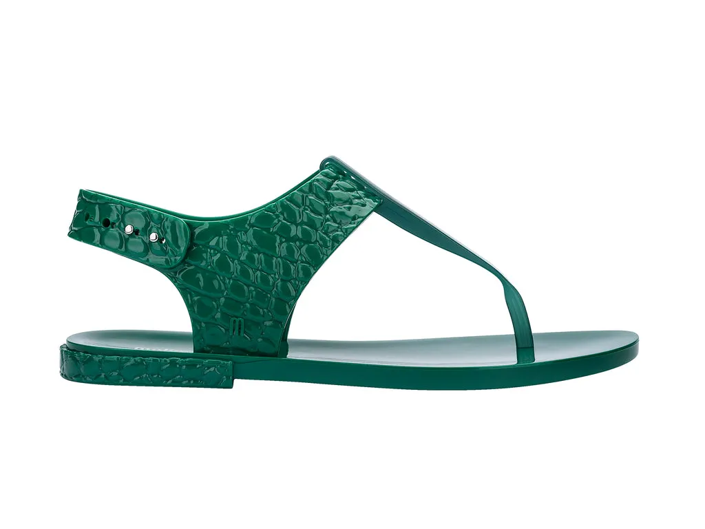 Melissa Lara AD Flat Green Flip Flop Sandal For Womens