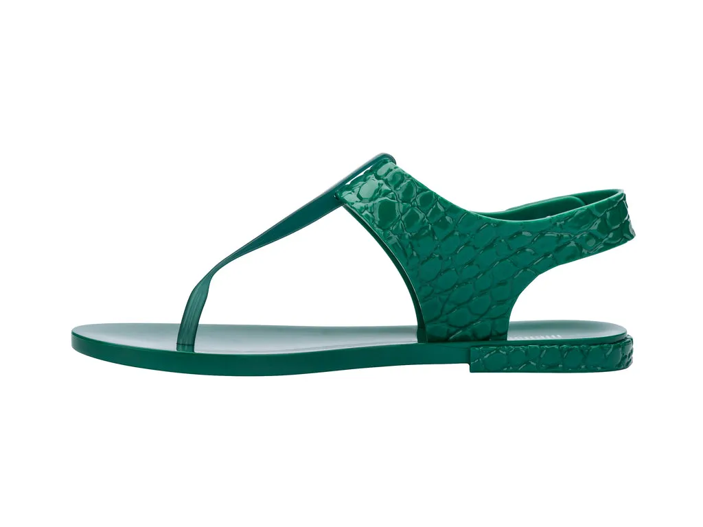 Melissa Lara AD Flat Green Flip Flop Sandal For Womens