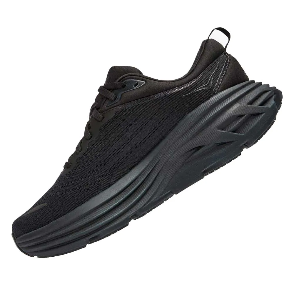 Men's Bondi 8 Running Shoe - Black/Black - Extra Wide (4E)