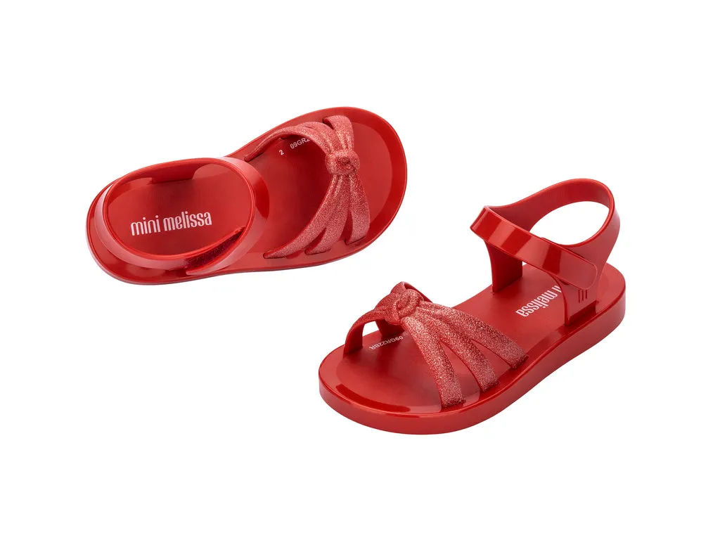 Mini Melissa Precious Red Knot Baby Sandals