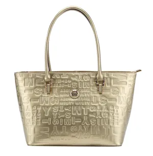 Misty Metallic Shine Leather Tote - Made in Italy