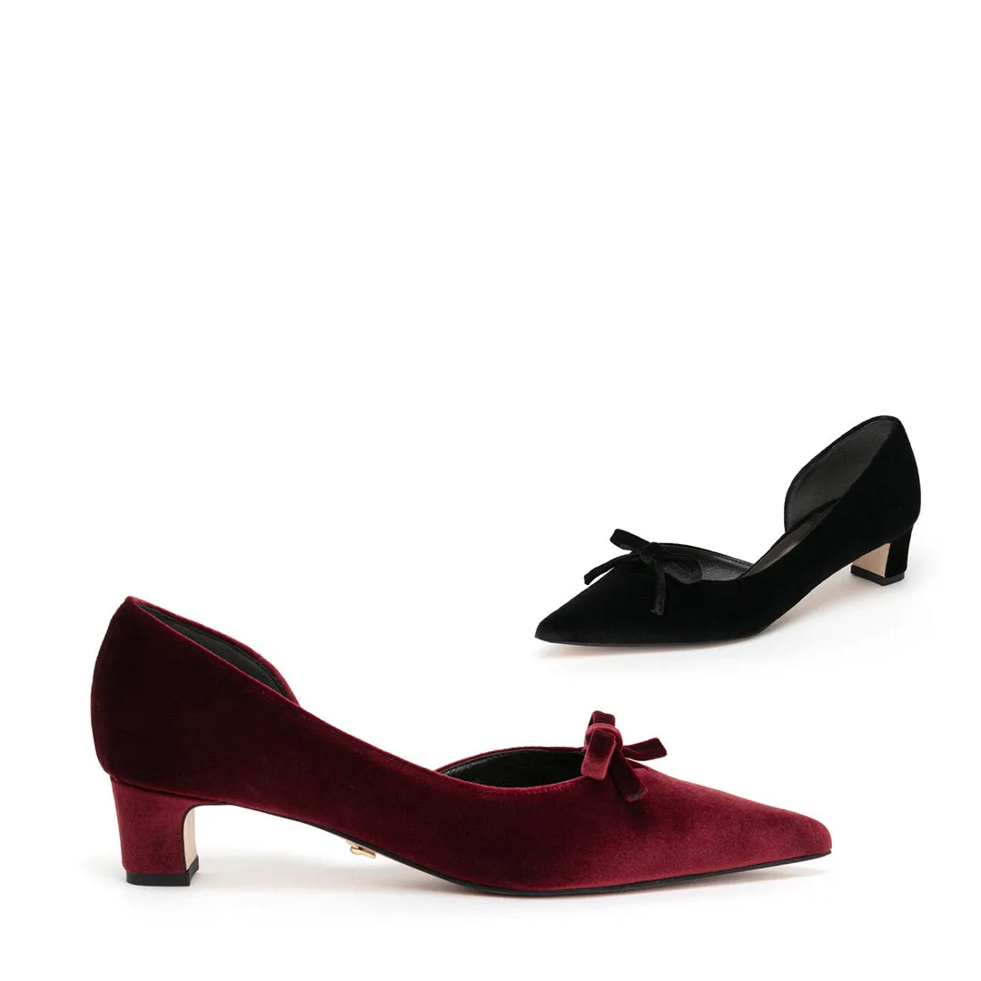 MURSO - velvet ribbon pumps