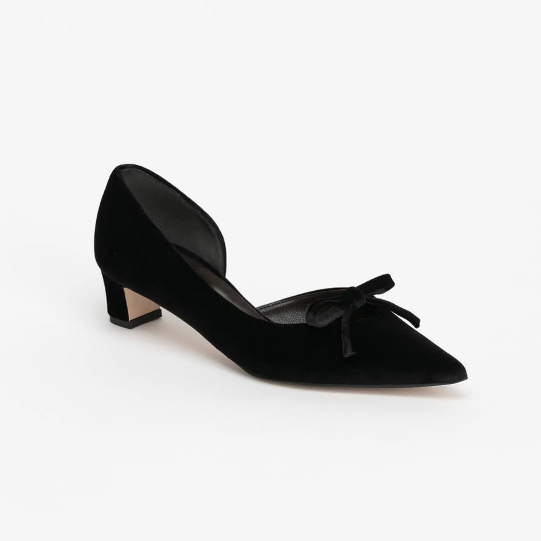 MURSO - velvet ribbon pumps