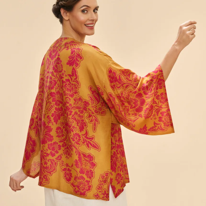 Mustard Tapestry - Kimono Jacket