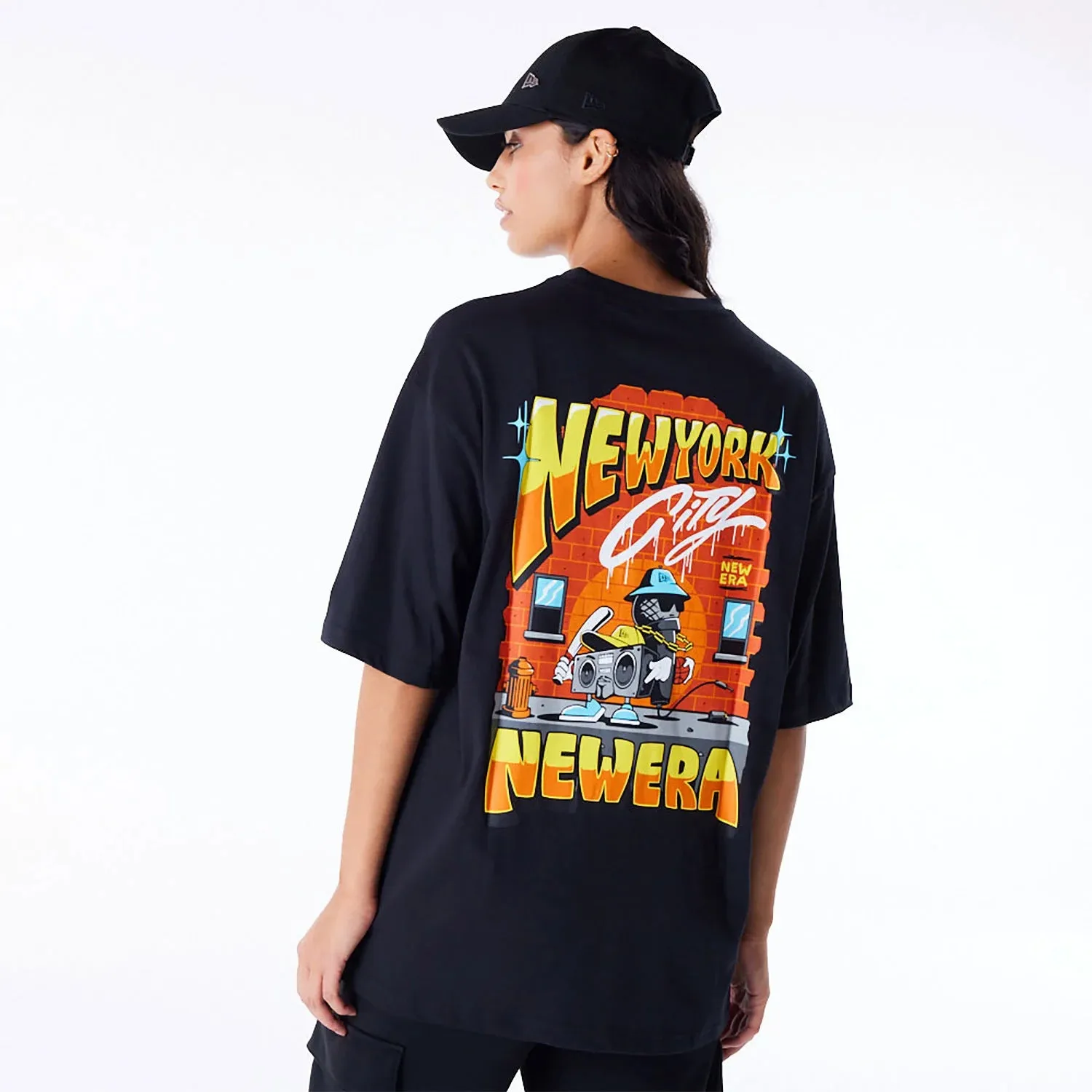 NEW ERA New Era Location Graphic New York Black Oversized T-Shirt