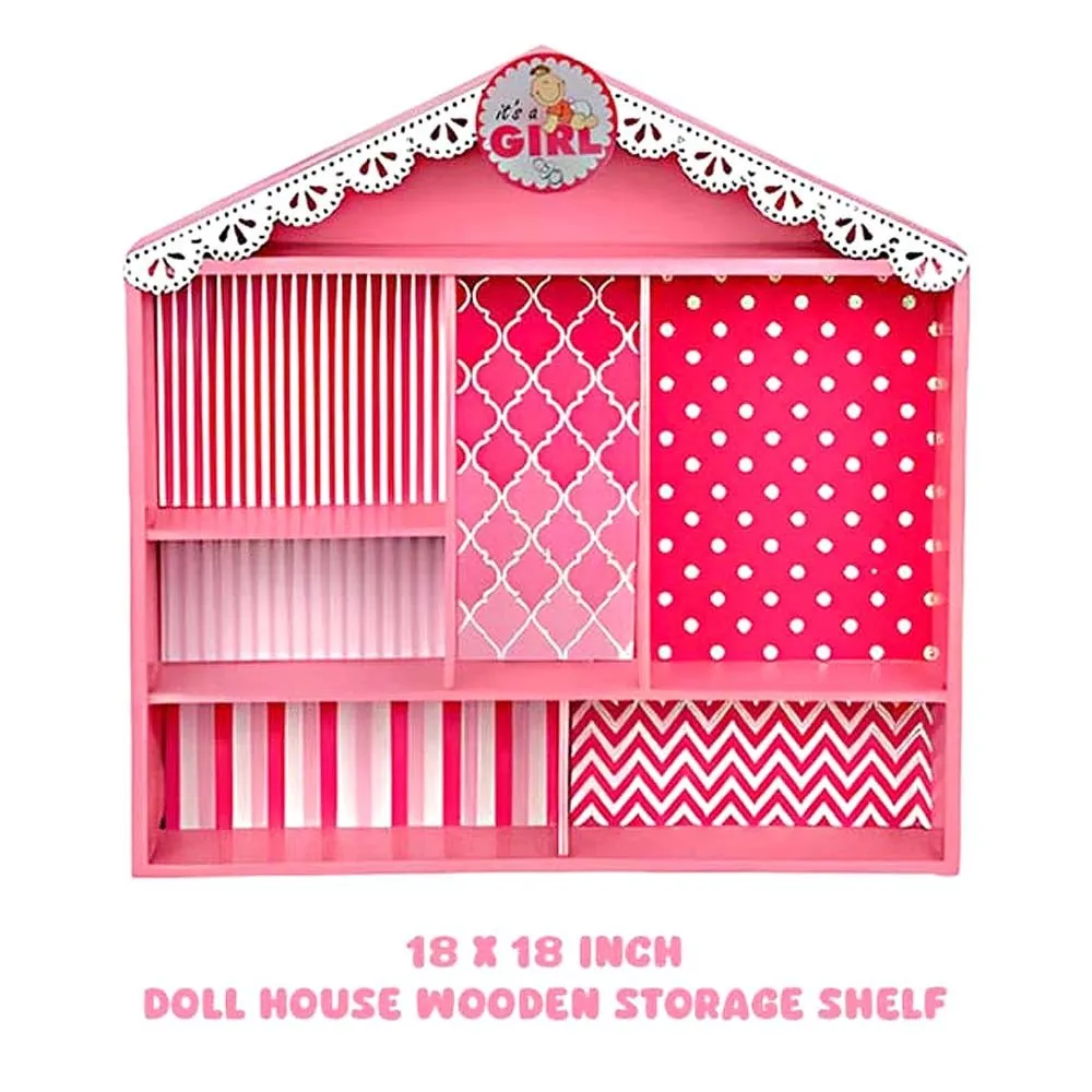 Newborn Baby Girl Wooden Dollhouse Gift Hamper (0-12 months)