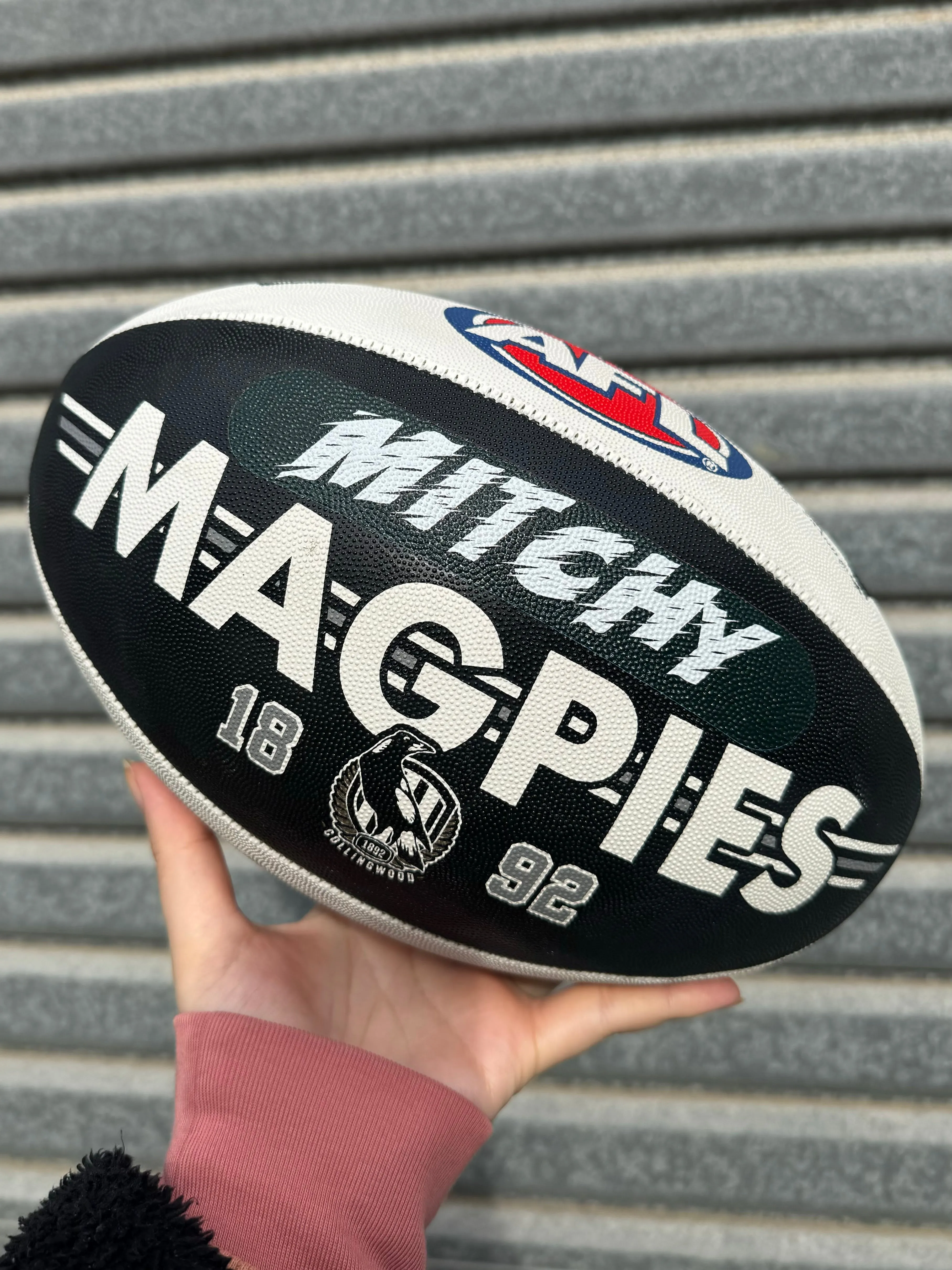 Personalised AFL Official Collingwood Magpies Club Football (Size 5)