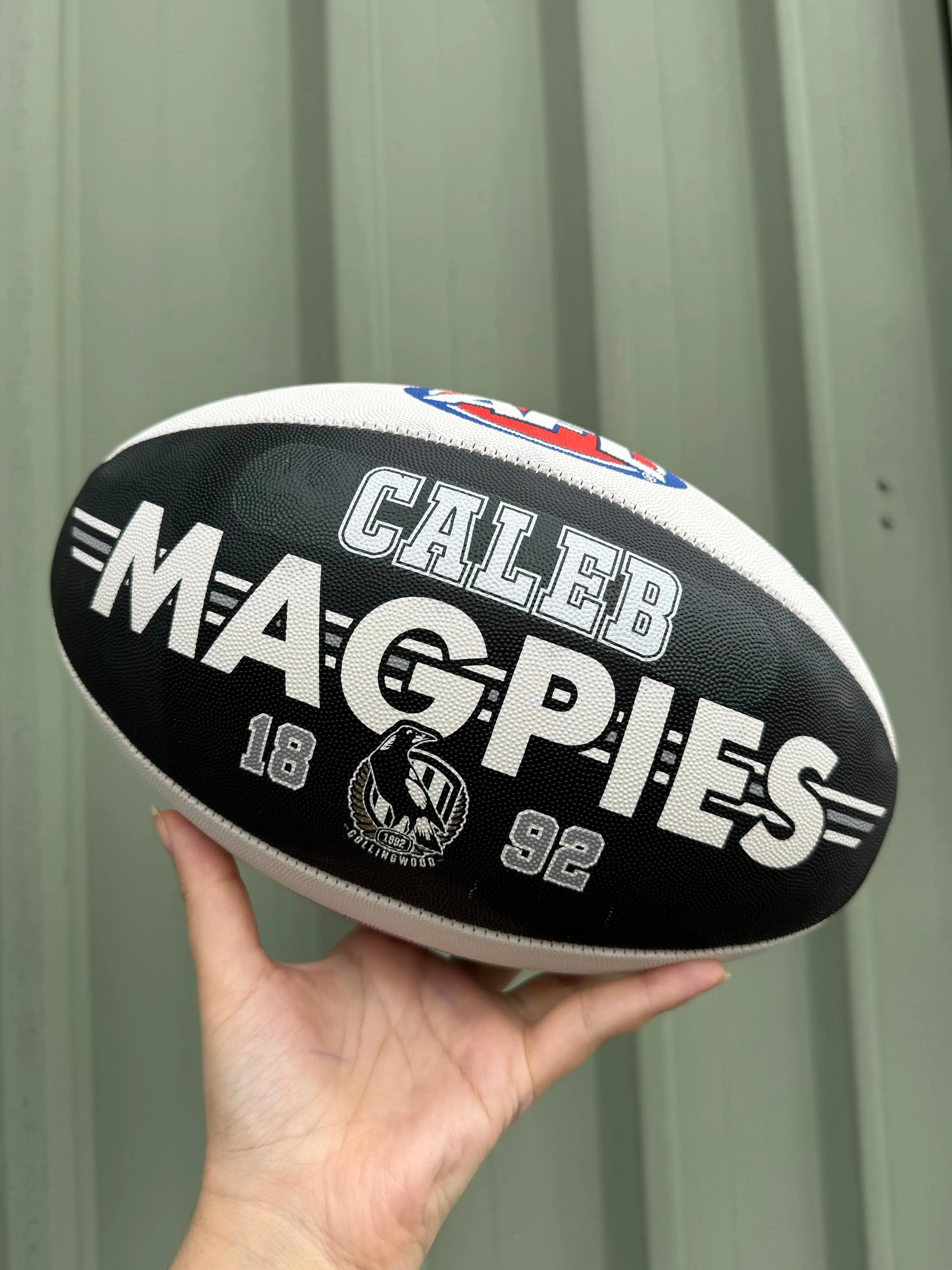 Personalised AFL Official Collingwood Magpies Club Football (Size 5)