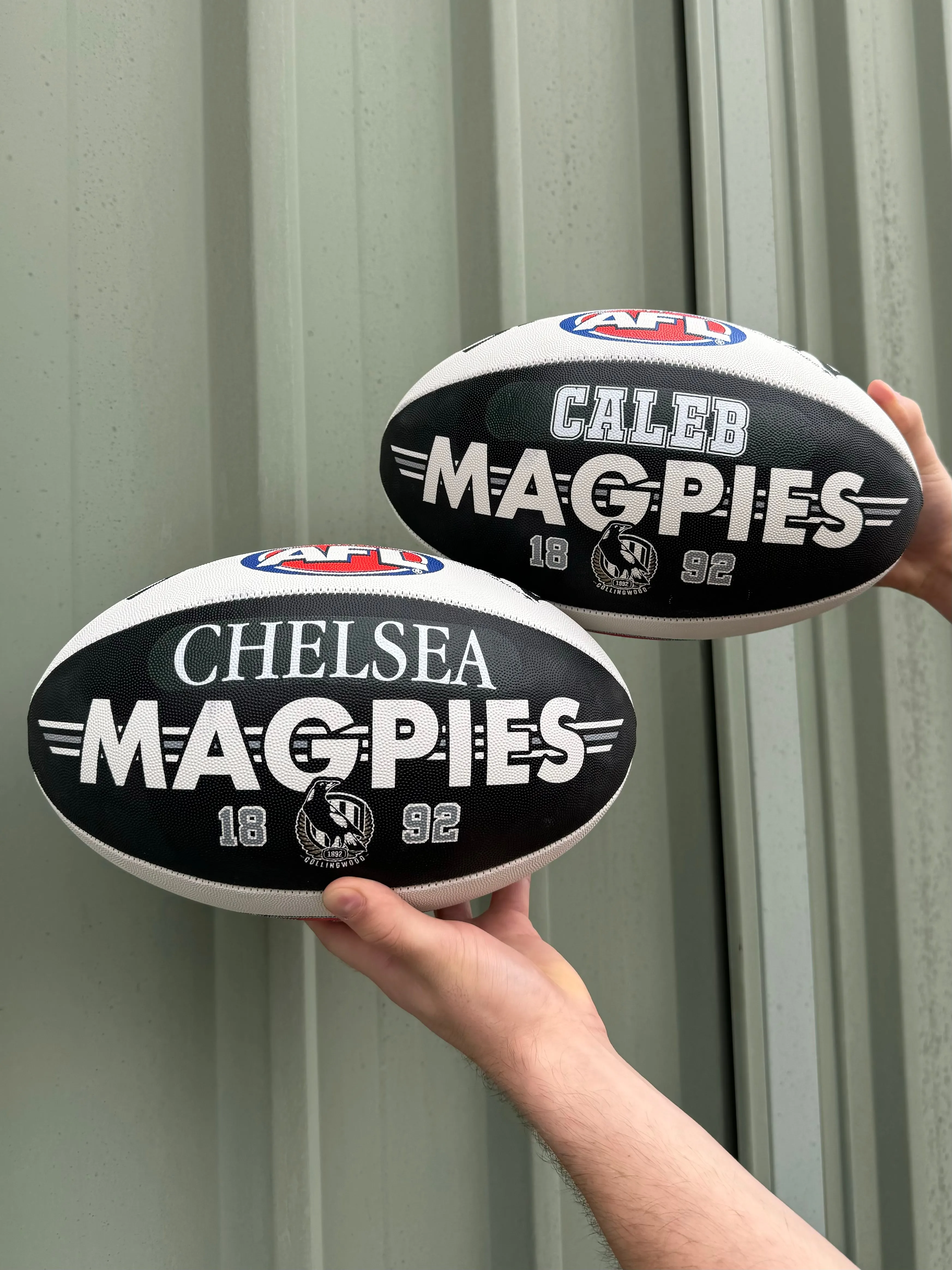 Personalised AFL Official Collingwood Magpies Club Football (Size 5)