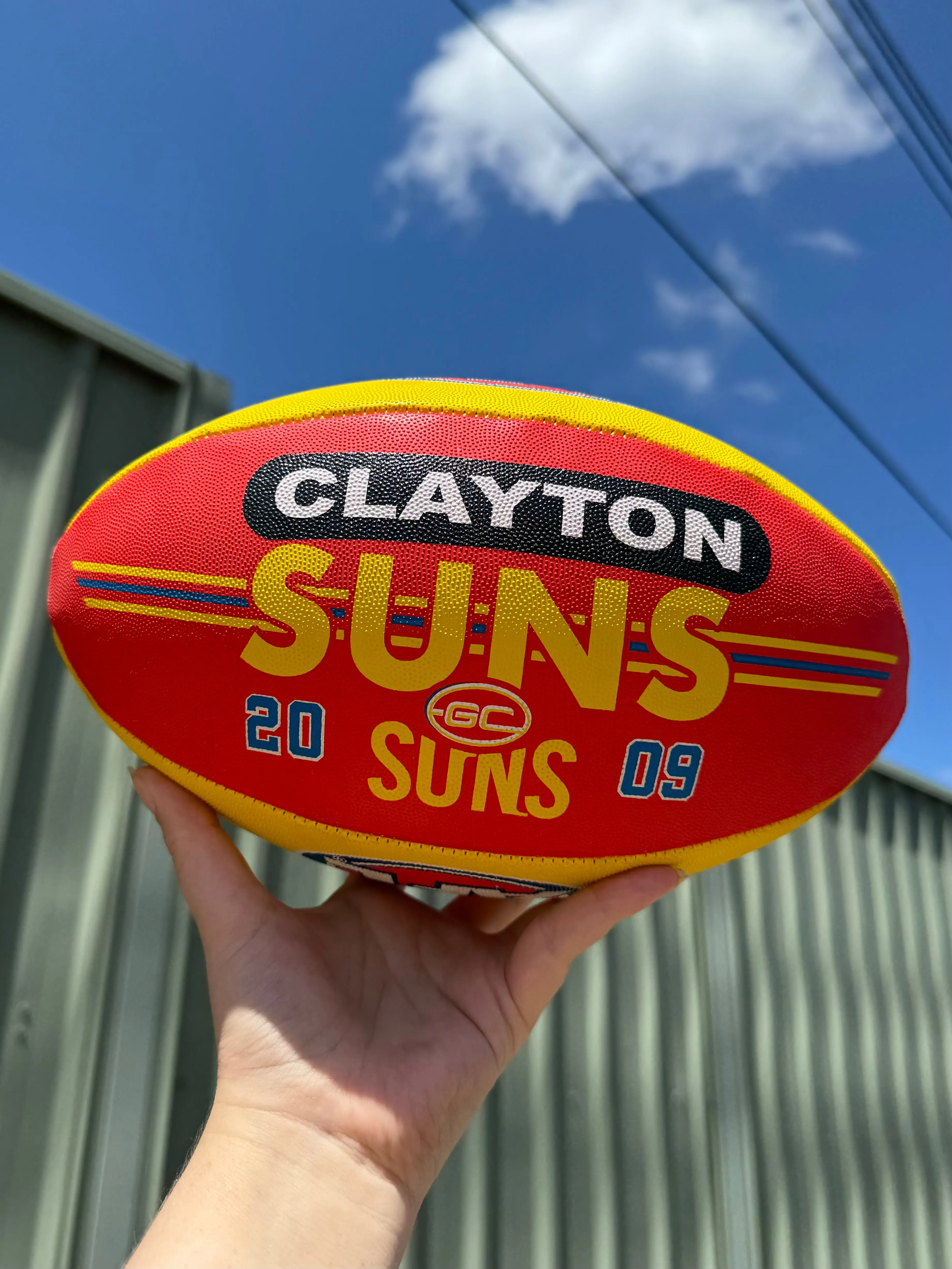 Personalised AFL Official Gold Coast Suns Club Football (Size 5)