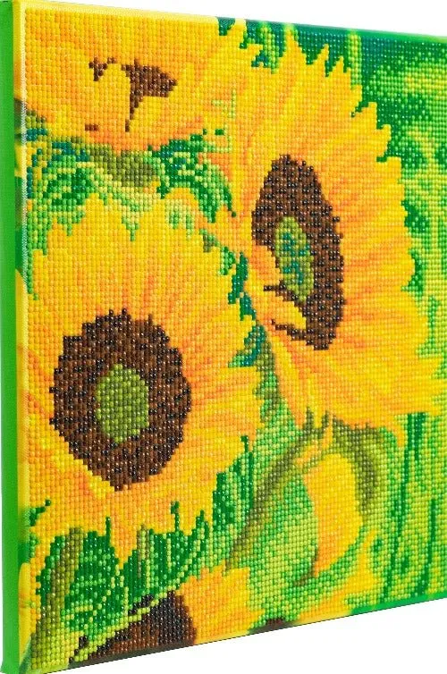 "Sunflower Joy" Crystal Art Canvas 30x30cm